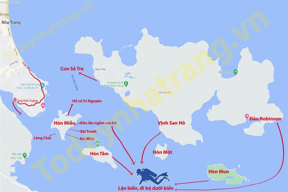 bản đồ đảo nha trang